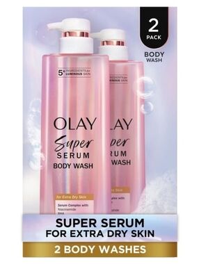 NWT Olay Super Serum Body Wash 20 fl. Oz. Two Pack NIB